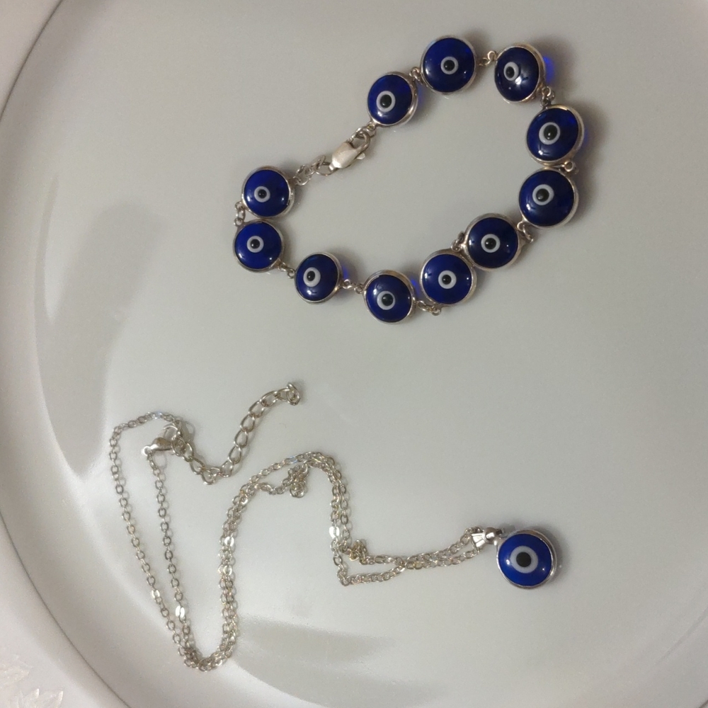 Turkish "eye" jewelry set